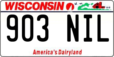 WI license plate 903NIL