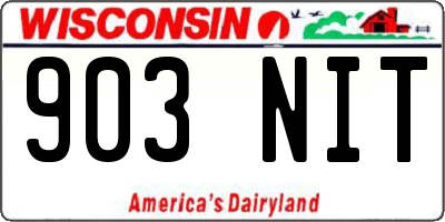 WI license plate 903NIT