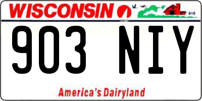 WI license plate 903NIY