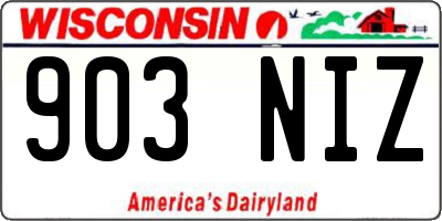 WI license plate 903NIZ