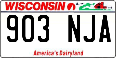 WI license plate 903NJA