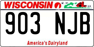 WI license plate 903NJB
