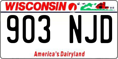 WI license plate 903NJD