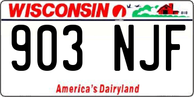 WI license plate 903NJF