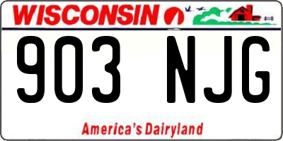 WI license plate 903NJG