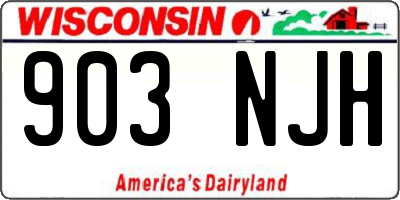 WI license plate 903NJH