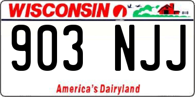 WI license plate 903NJJ