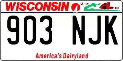WI license plate 903NJK