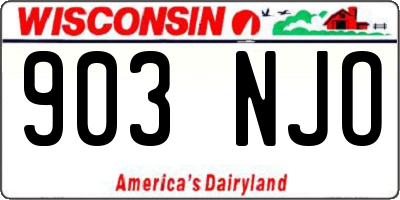 WI license plate 903NJO