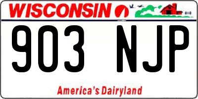 WI license plate 903NJP
