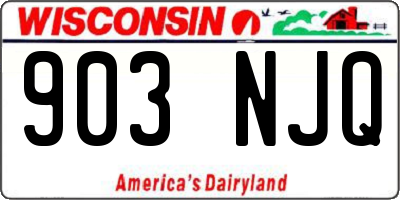 WI license plate 903NJQ