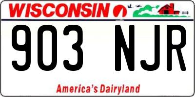 WI license plate 903NJR