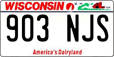 WI license plate 903NJS