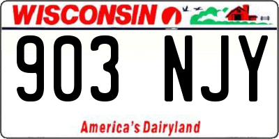 WI license plate 903NJY