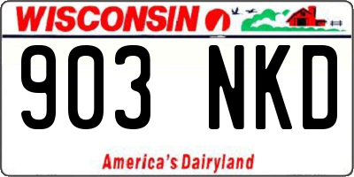 WI license plate 903NKD