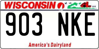 WI license plate 903NKE