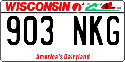WI license plate 903NKG