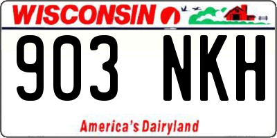 WI license plate 903NKH