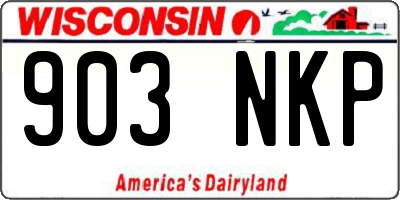 WI license plate 903NKP
