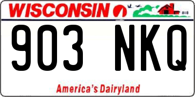 WI license plate 903NKQ