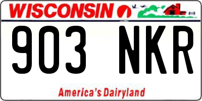 WI license plate 903NKR