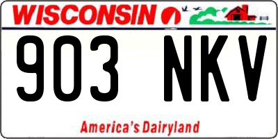 WI license plate 903NKV