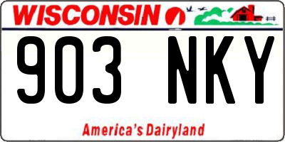 WI license plate 903NKY
