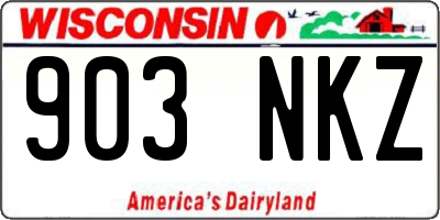 WI license plate 903NKZ