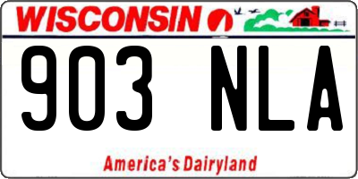 WI license plate 903NLA