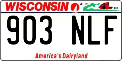 WI license plate 903NLF
