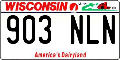 WI license plate 903NLN