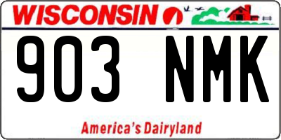 WI license plate 903NMK