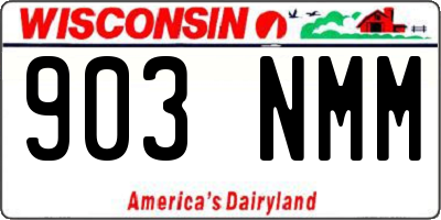 WI license plate 903NMM
