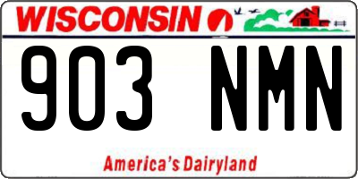 WI license plate 903NMN