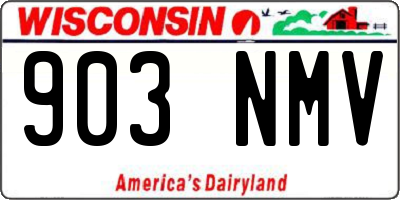 WI license plate 903NMV