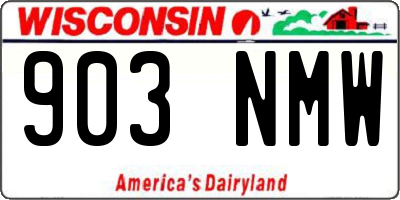WI license plate 903NMW