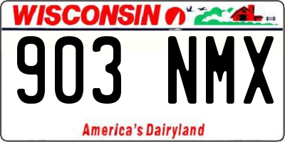 WI license plate 903NMX
