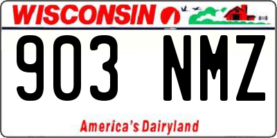 WI license plate 903NMZ