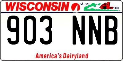 WI license plate 903NNB