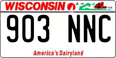 WI license plate 903NNC