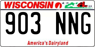 WI license plate 903NNG