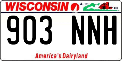 WI license plate 903NNH