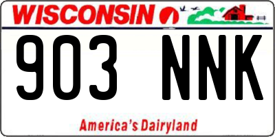 WI license plate 903NNK