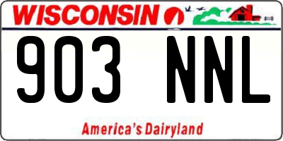WI license plate 903NNL