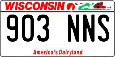 WI license plate 903NNS