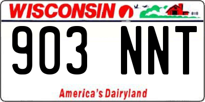 WI license plate 903NNT