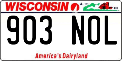 WI license plate 903NOL