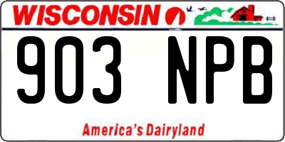 WI license plate 903NPB