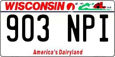 WI license plate 903NPI