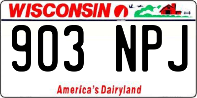 WI license plate 903NPJ
